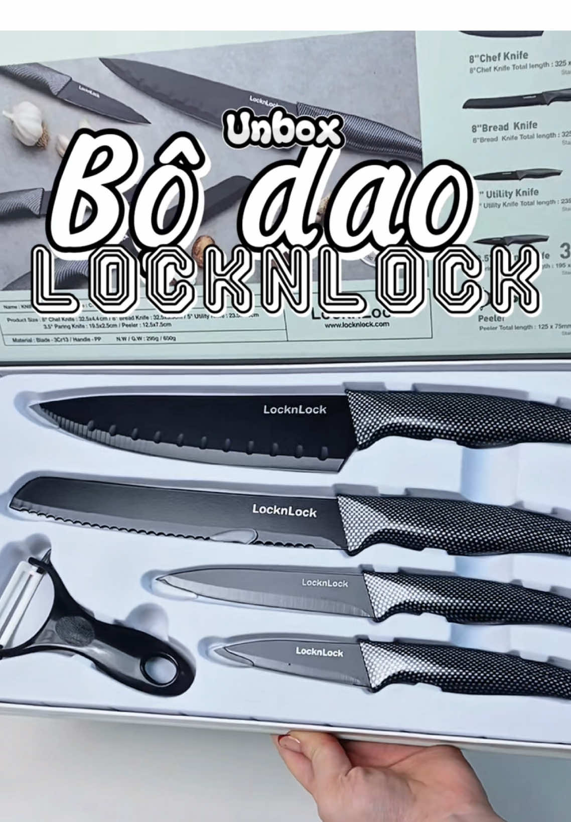 Unbox bộ dao tui mới sắm cho Đậu iu. Sắm cho ẻm riêng 1 bộ để k bị lẫn với đồ hằng ngày của gia đình🛒🛒🛒#locknlock #joymalllocklockchinhhang #mebedauiu #unboxing #tiktok #xh 