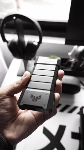 ASUS TUF A2 M.2 SSD Enclosure built tough for fast, reliable performance wherever you go. Rugged design meets seamless portability. @asusrogph  Specs: - Supports M.2 PCIe NVMe SSDs (2230/2242/2260/2280) - USB-C 3.2 Gen 2 (up to 10 Gbps transfer speed) Tool-free installation - Aluminum alloy case with thermal pad for heat dissipation Compatible with Windows, macOS, and Android devices #asus #tufa2 #tuf #asustuf #Tech #ssd #portablessd #techtok #desk #deskspace #desksetup #reliable #aesthetic #gaming #fyp #foryou #viral 