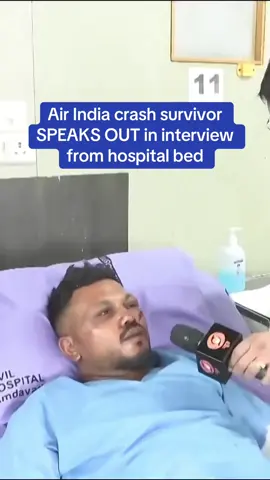The sole survivor of the Air India crash has recounted the moment he thought he was going to die, when the plane came down shortly after takeoff.  Vishwash Kumar Ramesh, 40, was sat in seat 11A, right next to the emergency exit, which he managed to escape from.  #airindia #planecrash #news #india #survivor 