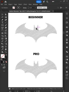 Adobe Illustrator Tips 2025 - How to Draw Icon Batman like a PRO so Easily #ducthangds #designtools #photoshoptricks #photoshoptips #photoshoptutorial #photoshop 