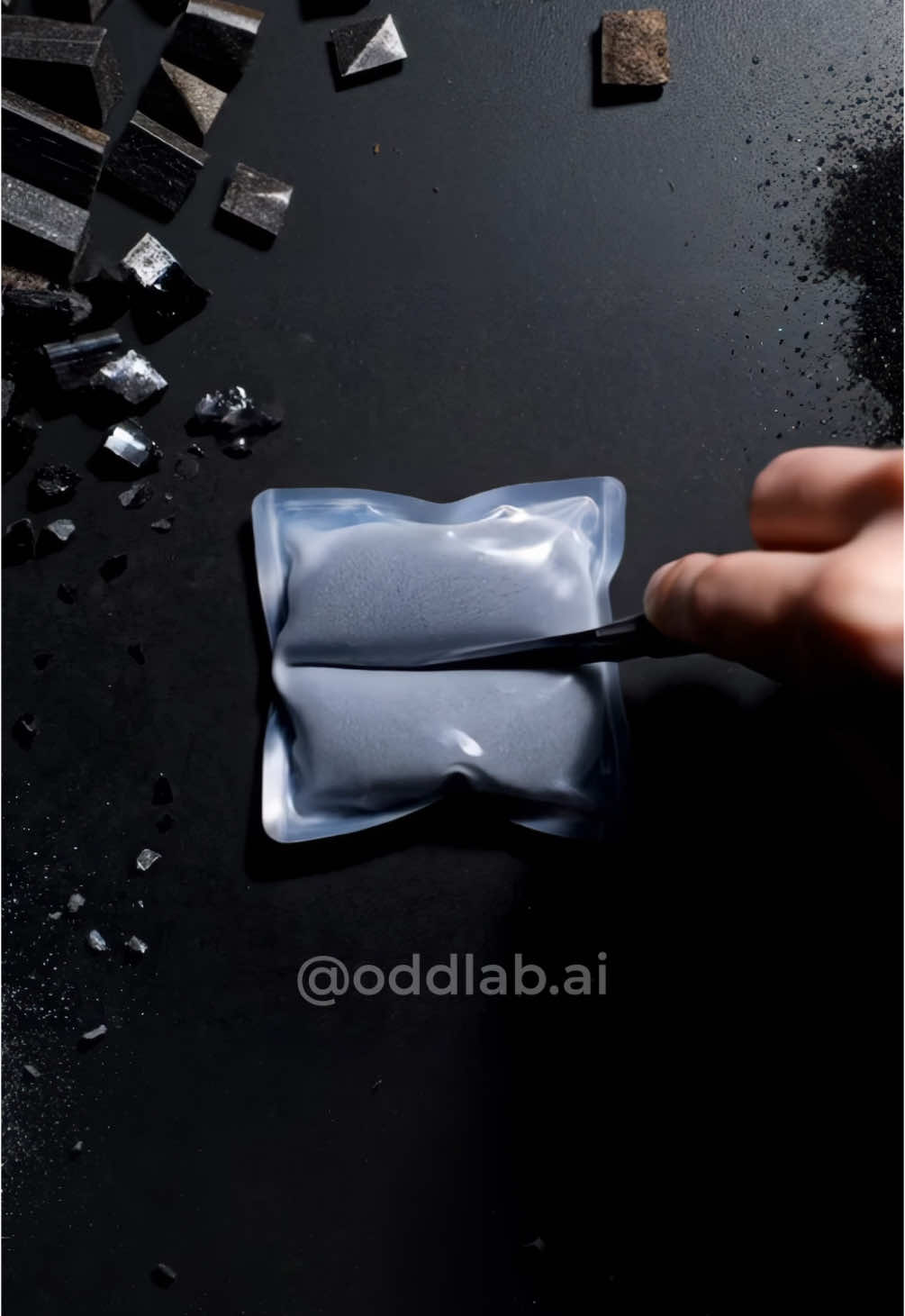 Cutting Foam Pouch✂️ #oddlabai #oddlysatisfying #ai #asmr #aiasmr #relaxing 