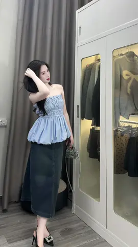 Chân váy jeans ✨ #fyp #xh #huyenthaoreview 