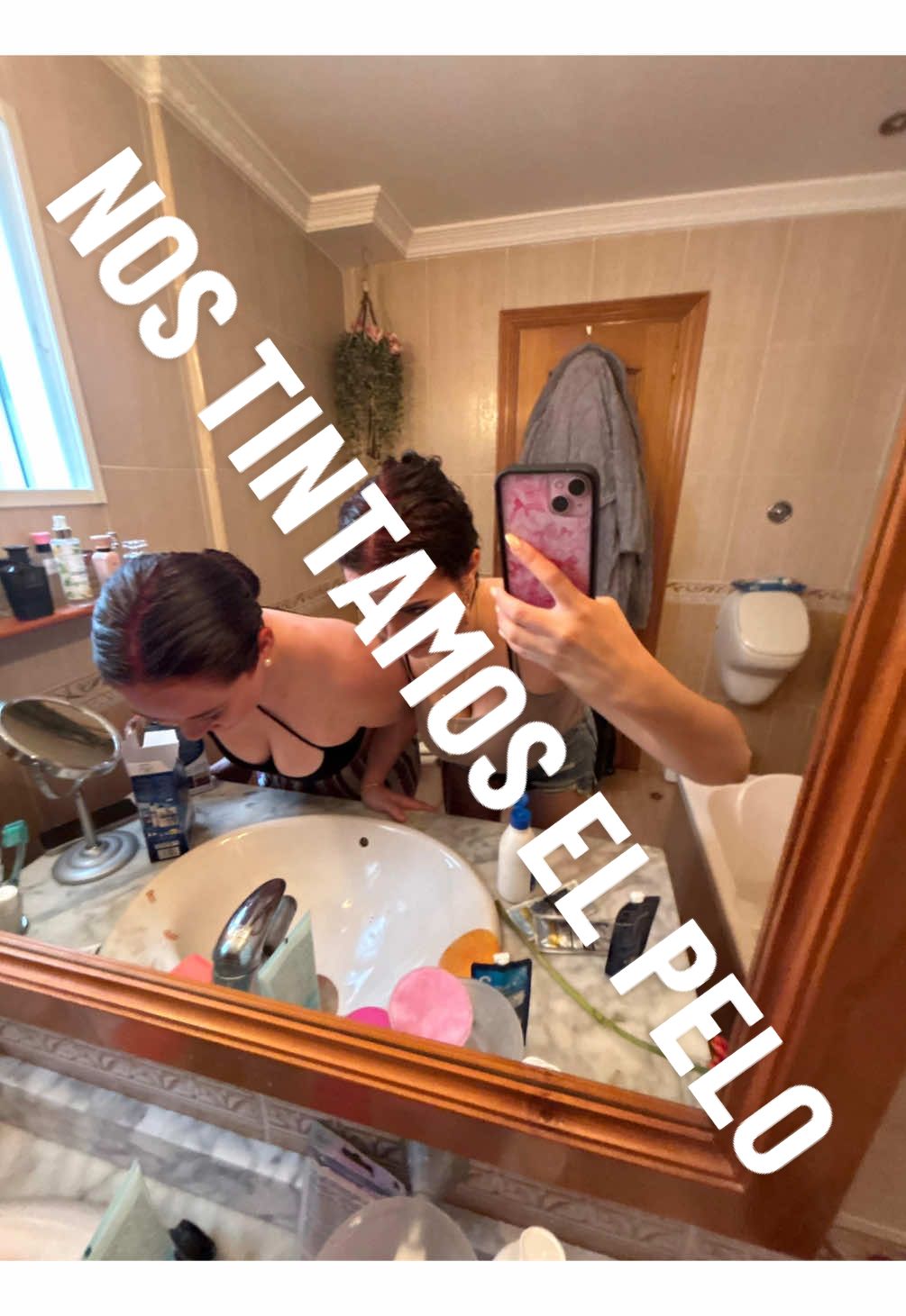 Tiñéndonos el pelo con la @hibi 🎀 #parati #tinte #verano #ugccreator #ugc #viral #SantJordi2025 