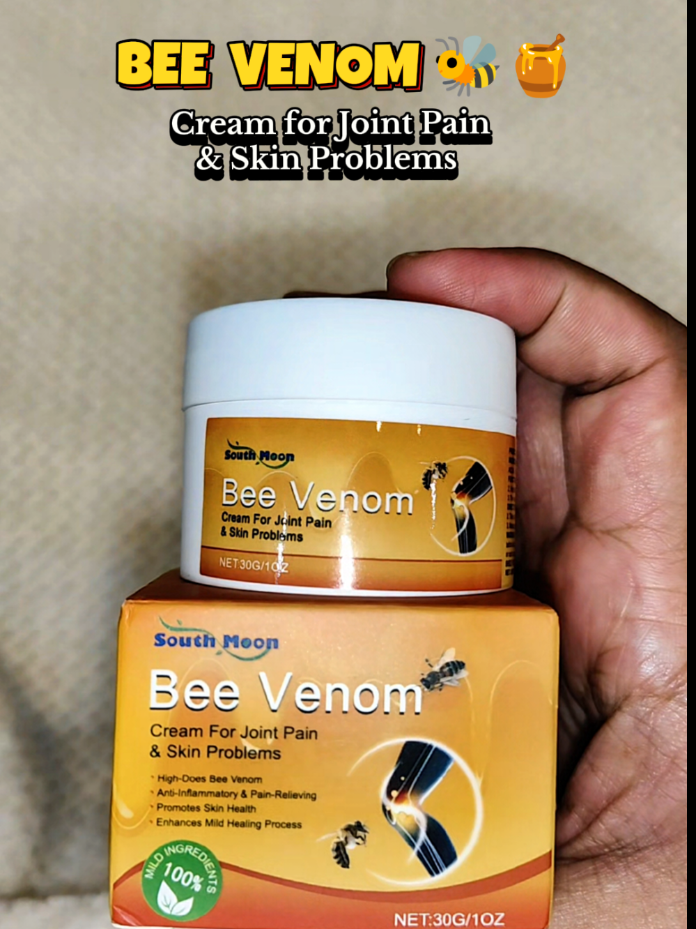 FOR JOINT PAIN RELIEF & SKIN PROBLEMS ✨ #bee #beevenom #beevenomtherapy #jointpainrelief #painrelief #foryou #fypage #fyp #tiktokshop #trending #recommended #highlight 