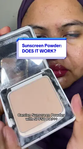 Does sunscreen powder truly work and give you that protection? Jom test this one from @Carslanmy under UV Camera! #sweatiescommunity #beautyhacks #beautyguru #makeuphacks #makeuptutorial #CarslanCrushBrandDay #CarslanSummerMakeup   #CARSLAN #carslanmy #carslanpowder #sunscreenpowder #sunscreen #presspowder #waterproof  #oilcontrol #makeup #basemakeup #makeuphacks #newarrivals #uvprotection 