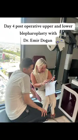 Day 4 post operative upper and lower blepharoplasty with Dr. Emir Doğan and the support of my Husband #blepharoplasty #antalya #turkey🇹🇷 #dremirdogan #sohappy #husband #fyp 