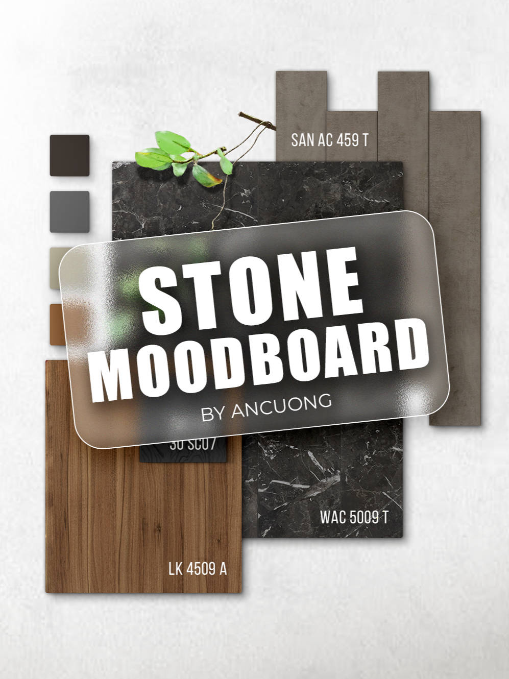 Stone Moodboard By An Cuong - Vật liệu vân đá, đường vân của cảm hứng bất tận #ancuong #goancuong #decorativepanel #acousticpanel #slabs #decor #fyp #interior #kitchen #kitchendesign #decor #moodboard