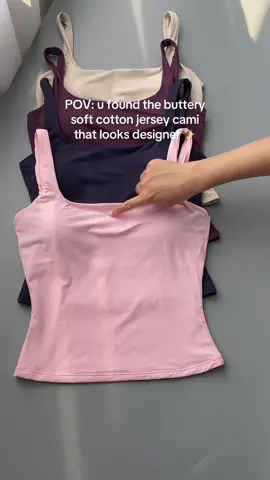 ITS SOOOOO SOFT ☁️ It’s the ‘wear with everything’ cotton cami that doesn’t break the bank! #tank #comfy #tanktop #cottonjersey #basictanktop #summertop #comfytop #summersale 