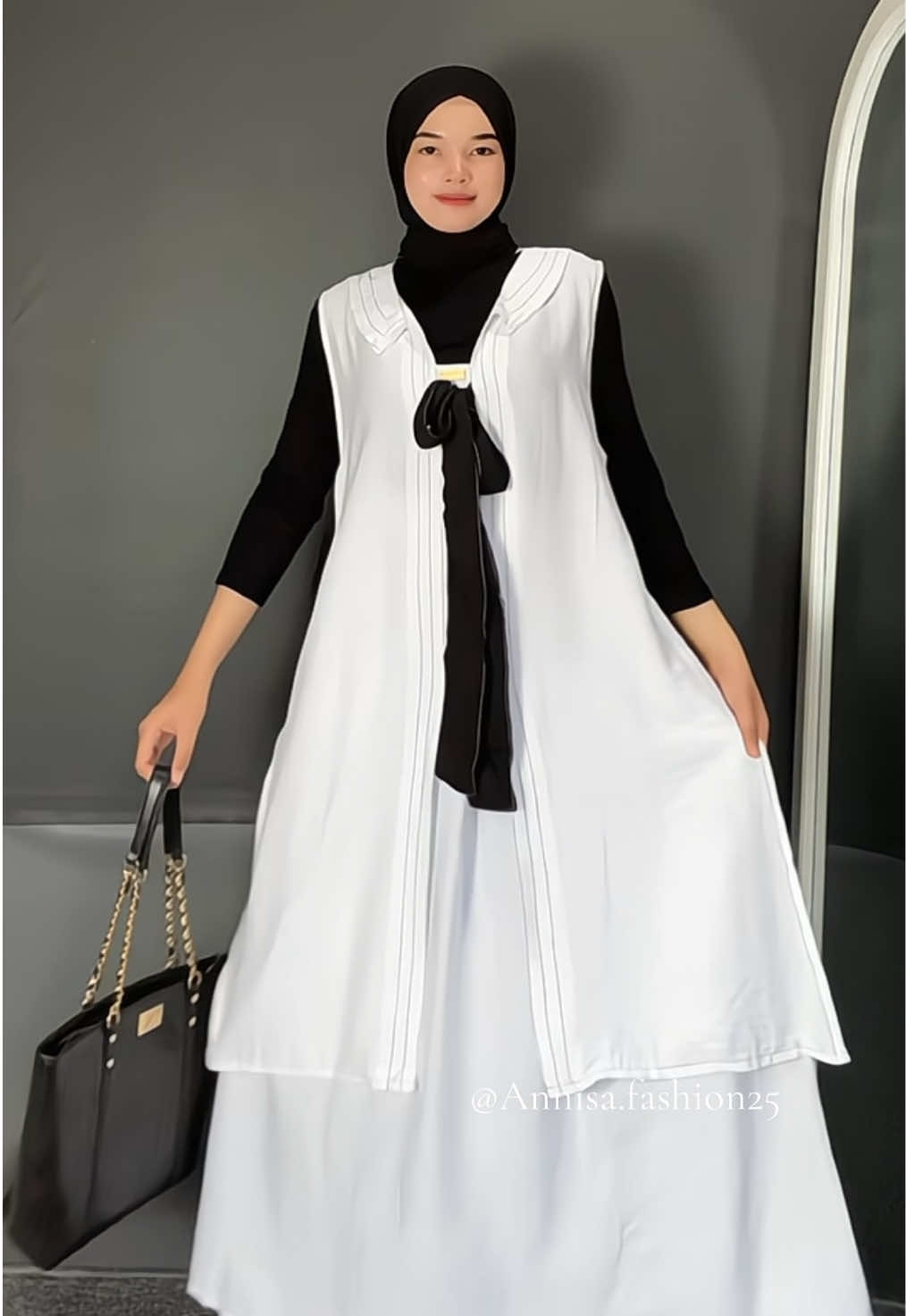 Ootd set rok rompi kekinian #setelanwanita #dress #2in1 #OOTD #outfit 