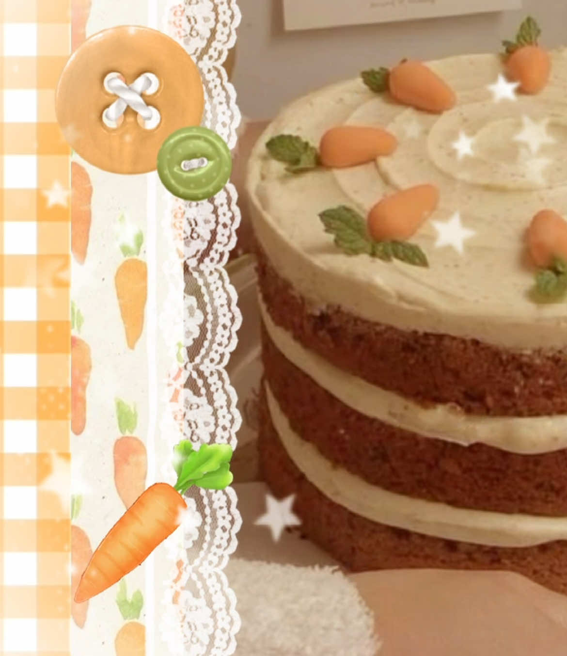 carrot cake🥕🍰 || requested by: @Pastel de chocolate 🍴 || #carrotcake #cake #carrot #sweet #dessert #food #moodboard #moodboardedit #aesthetic #edit #fyp #xyzbca #targetaudience 