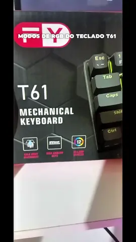 Teclado muito bom galera, recomendo demais. #t61#tecladomecanico #60#mobilador #fyp #setupgamer 