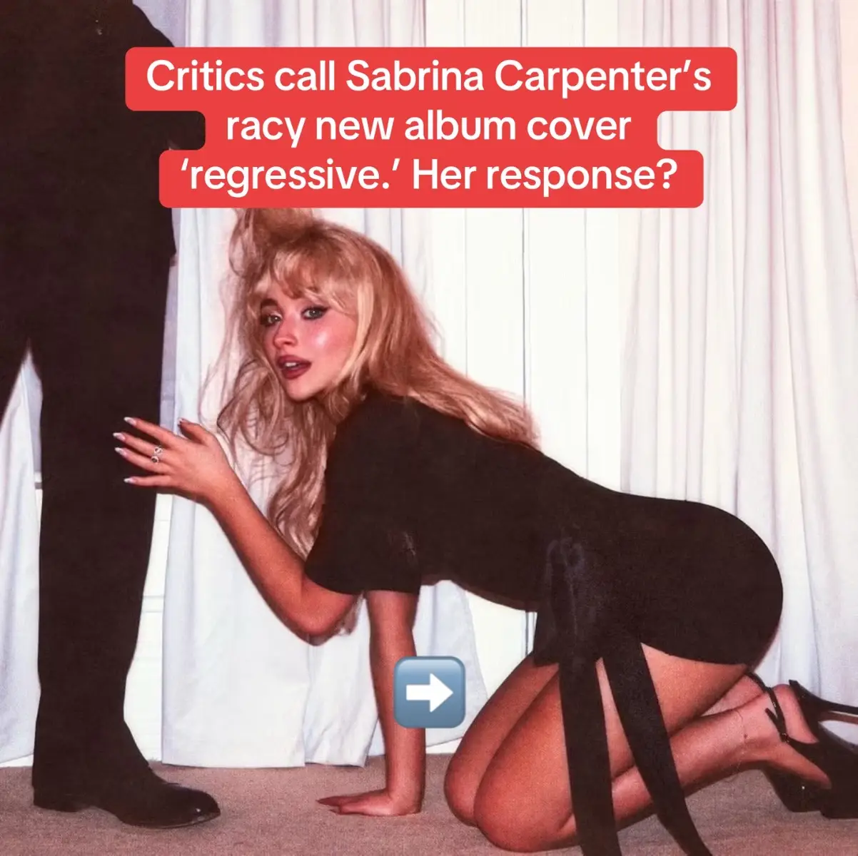 Sabrina Carpenter is under fire for her ‘Man’s Best Friend’ album cover, with some haters calling it ‘regressive.’ But the singer told Rolling Stone she doesn’t care what they think. 🤷‍♀️ #celebnews #celebritynews #sabrinacarpenter #manchild 