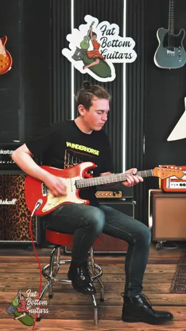 🔊 1963 Fender Stratocaster in Fiesta Red Shop now 🎸 fatbottomguitars.com #vintageguitar #fender #guitartok #stratocaster #fyp
