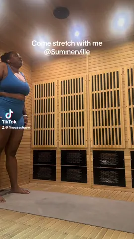 Stretch Session in 130• Sauna #fypシ #workout #workoutmotivation #hotworx🔥 @Summerville 
