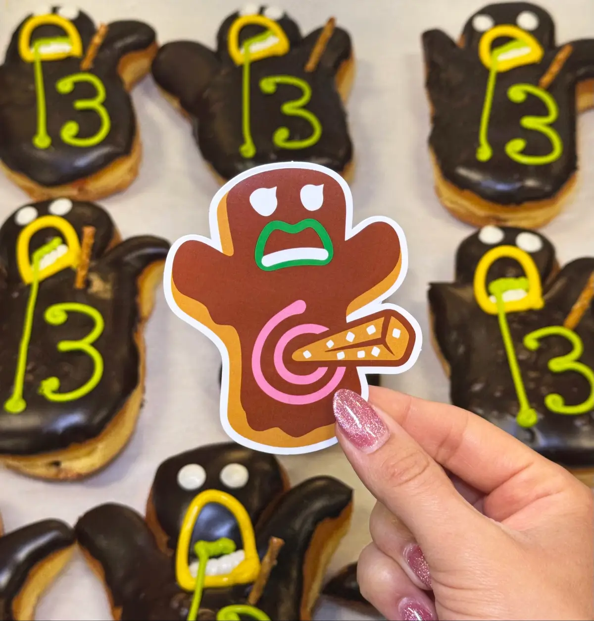 Today only, the doughnut that started it all has a spooky little makeover. Sink your teeth into a Friday the 13th Voodoo Doll for just $3.13 in-store, online, or through third-party delivery. Plus, snag your FREE Voodoo Doll Sticker with any merchandise purchase today, 6/13/25 only! Sticker offer is valid in-store & via VoodooDoughnutShop.com only, while supplies last. Participating locations only. Gift with purchase sticker will be automatically added to eligible carts with discount reflected.
