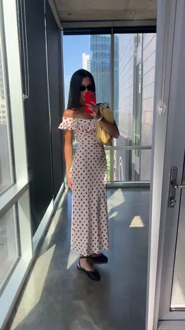 birthday brunch outfit 💋 #polkadot 