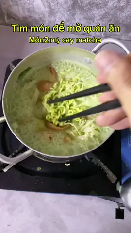 Mỳ cay matcha này ăn cũng ổn#mỳcay #matcha #matchalatte 