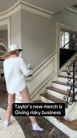 I am OBSESSED with Taylor’s new merch. It is giving risky business 🤣🤭. This polo is everything!!! The hat, omg.  #swiftie #taylorswiftmerch #taylorswiftcloset #taylorswift #swifties #taylorsversion #tssummer2025 #taylornation 
