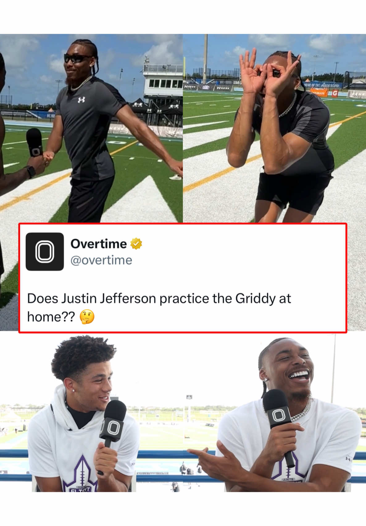 JJ been knowing how to Griddy, no practice needed 🤣 @madden_williams7 @isthisericc @uanext @Under Armour US #justinjefferson #griddy #football #dancing #celebration #nfl #lsu 