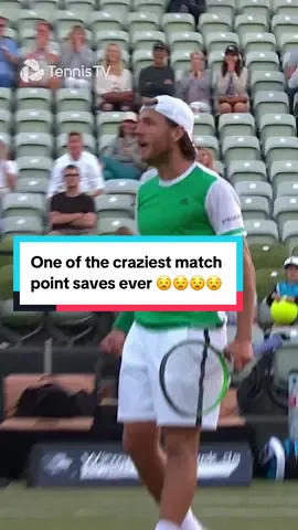 Bro came back to win the match after this 😧 #tennis #tennistv #atptour #pouille #struff 
