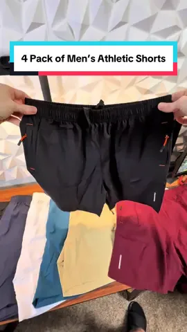 4 Pack of Men’s Athletic Shorts with Zipper Pockets #mensclothing #athleticwear #fitnessclothing #tiktokshopsummerturnup #tiktokshopcreatorpicks #webbtech #spotlightfinds #hiddengems #treasurefinds 