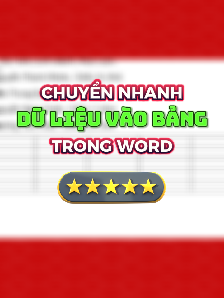 Chuyển nhanh dữ liệu vào bảng trong word #meotinhoc #tinhocvanphong #word #wordtips #wordtricks