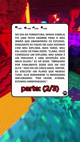 parte 2 / No dia da formatura, minha família deu uma grande festa para meu irmão que desistiu enquanto eu ficava em casa sozinha com meu diploma. Mais tarde, papai ligou apenas para dizer: 