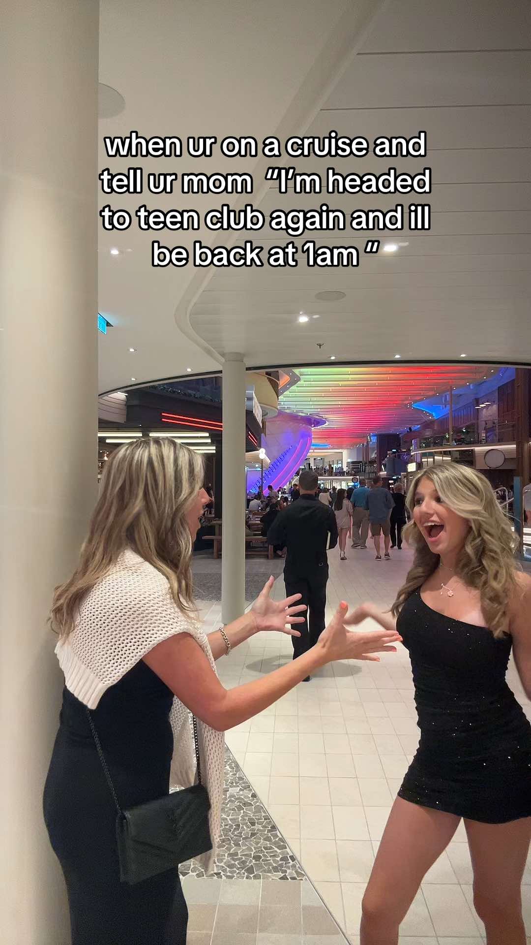 She will get over it #relatable #club #cruise #icon #Summer #vaca #Lifestyle #huzz #royalcaribbean #OOTD #cruiselife #curfew #iconoftheseas #groupchat #function #momdaughter #fyp 