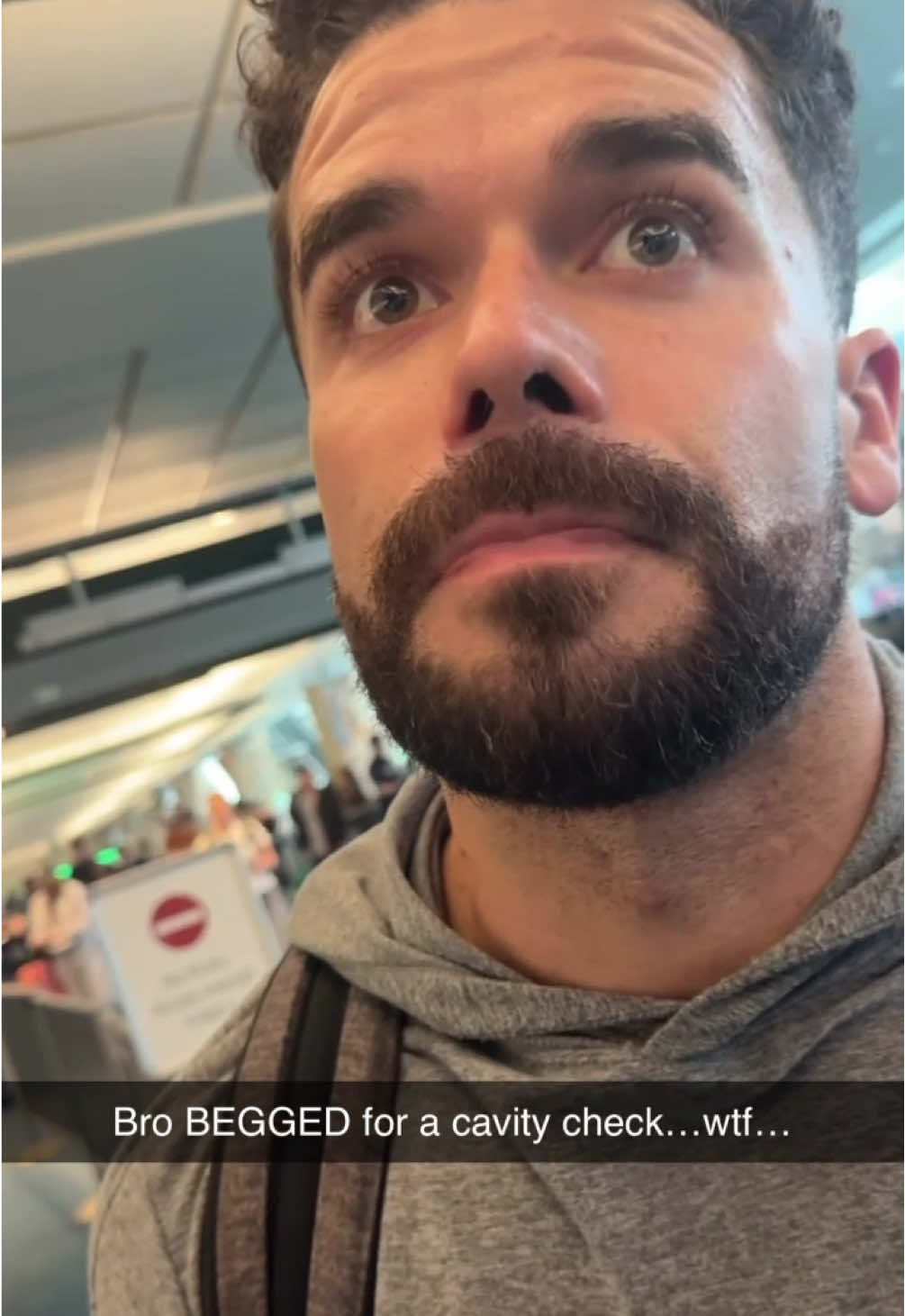 He only brought a personal item too…#comedy #fypシ #tsa #customs #flights 
