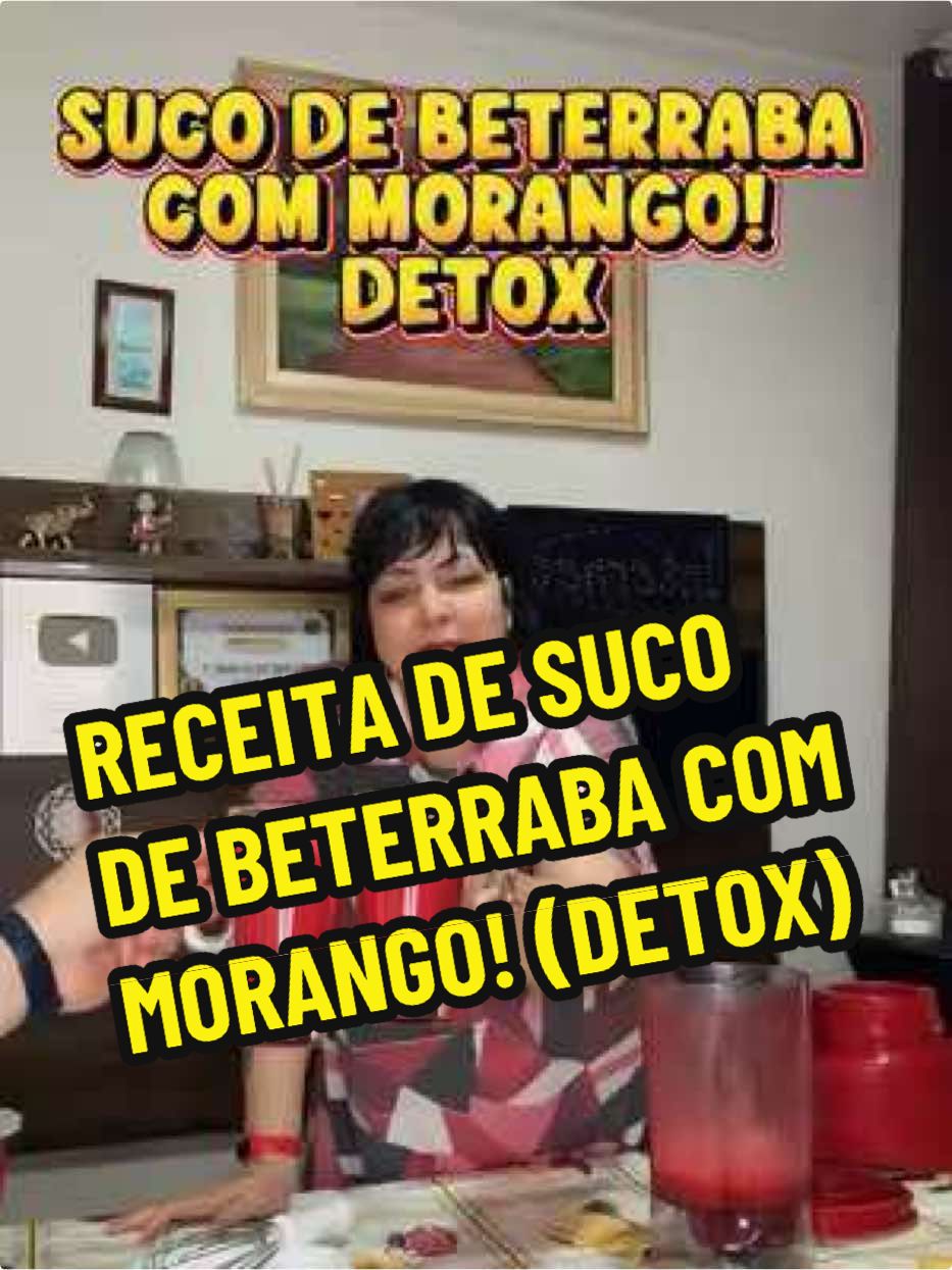 SUCO SAUDÁVEL DE BETERRABA COM MORANGO! (DETOX) - 700 ML DE SUCO DE LARANJA  - 2 BETERRABAS MÉDIAS COM CASCA - 4 MORANGOS GRANDES - 2 COLHERES CHEIAS DE  SUCO DE LIMÃO BATER TUDO NO LIQUIDIFICADOR E BEBER SEM COAR. #TULLALUANA #SUCODETOX #SUCO #RECEITA #vidasaudavel #DETOX #DESAFIO #TIKTOK #VIRAL  13/06/2025 