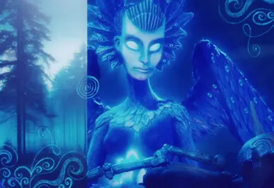 they’re so pretty D; #pinocchio #guillermodeltoro #guillermodeltoropinocchio #woodsprite #death #moodboard #moodboardaesthetic #blue #forest #vibe #aesthetic #edit #netflix #fyp