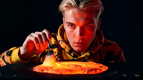 “Don’t try this at home. I mean it. 😳🌋 #LavaChallenge #InsaneEats #TikTokExtreme#ia 