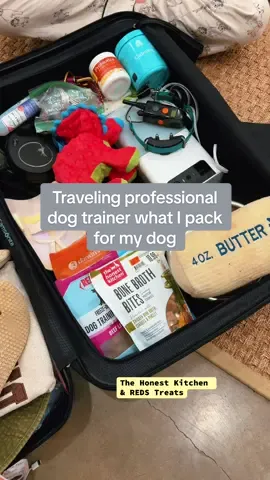 Replying to @Huckleberry’s Mom What I packed as a professional dog trainer for my personal dog for a 16 day out of state dog training contract. Let me know what products you like!  Products: @earthrated  @Petcube  @Open Farm Pet  @darwin's (link in bio for 70% off) @The Honest Kitchen  @Wondercide  @K9 Ops USA  @Flexi By CPPETINDO  @Trot Pets  @Non-stop dogwear @Ruffwear  @No Ruffs  #doggear #petproducts #dogmom 