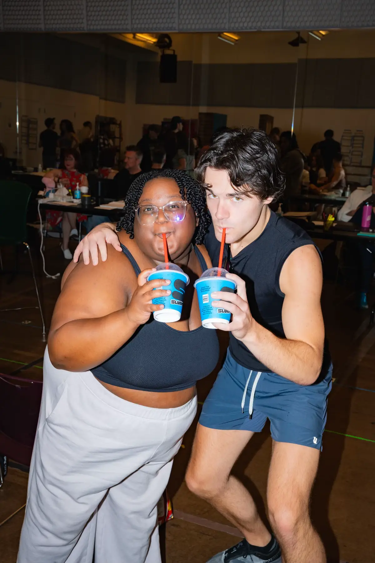 Brain freeze? TOTALLY worth it 💙🧊 @Slurpee @7-ELEVEN #Heathers #HeathersTheMusical #7ELEVEn #slurpee