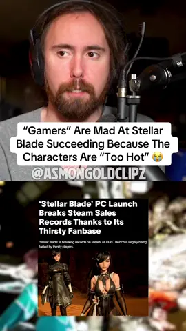 Stellar Blade is making gamers mad again 😭 #asmongold #asmongoldclip #stellarblade #stellarbladeps5 #stellarbladegameplay #gamingtiktok 