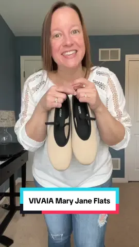VIVAIA Mary-Jane Ballet Flat Almond Shaped Toe #vivaia #flatshoes #maryjaneshoes #womensshoes #shoes #fashion #comfortableshoes #TikTokShopSummerTurnUp #dealsforyoudays 