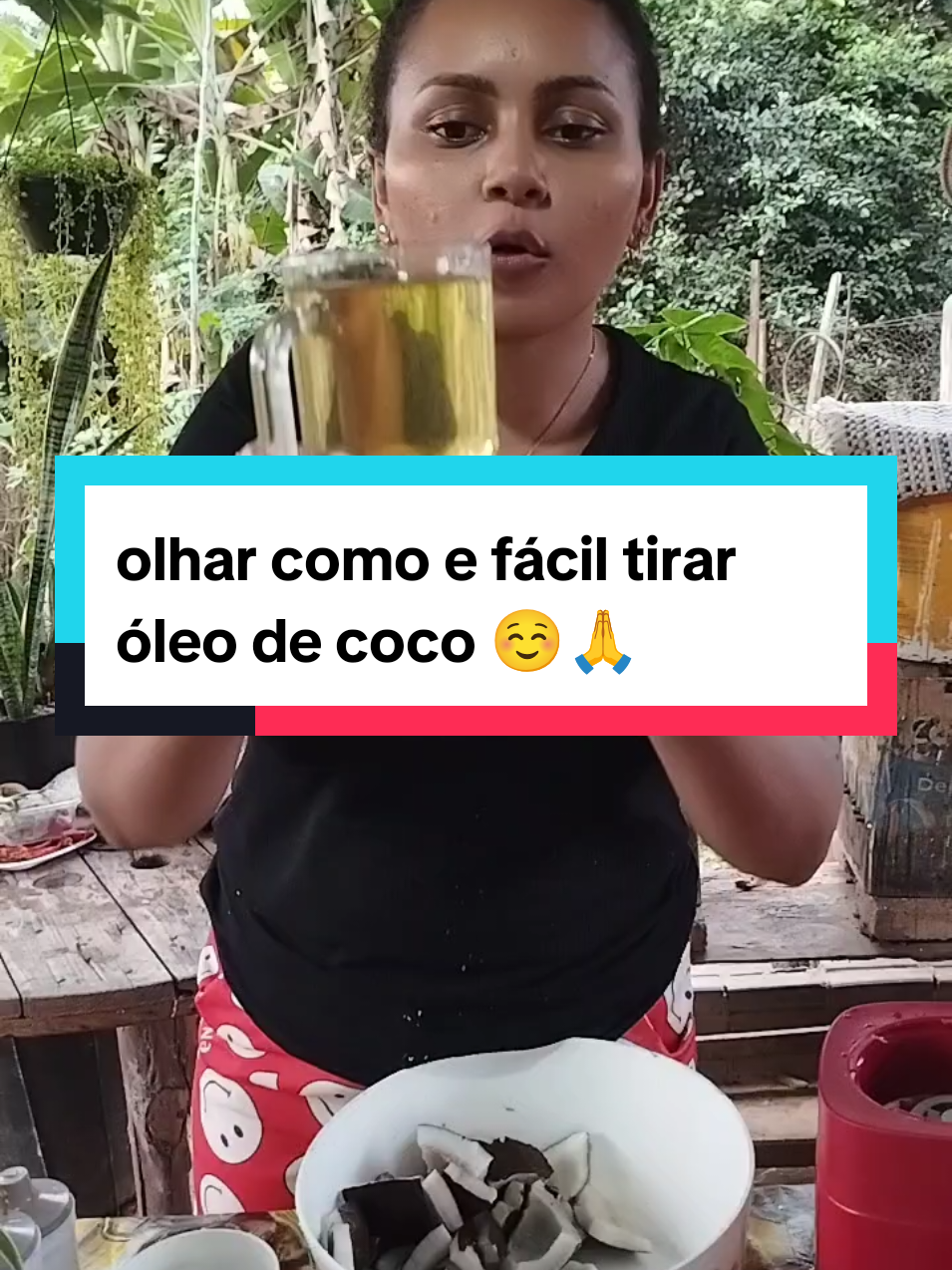 olhar como e fácil tirar óleo de coco ☺️🙏#tik_tok #rotina #receita 