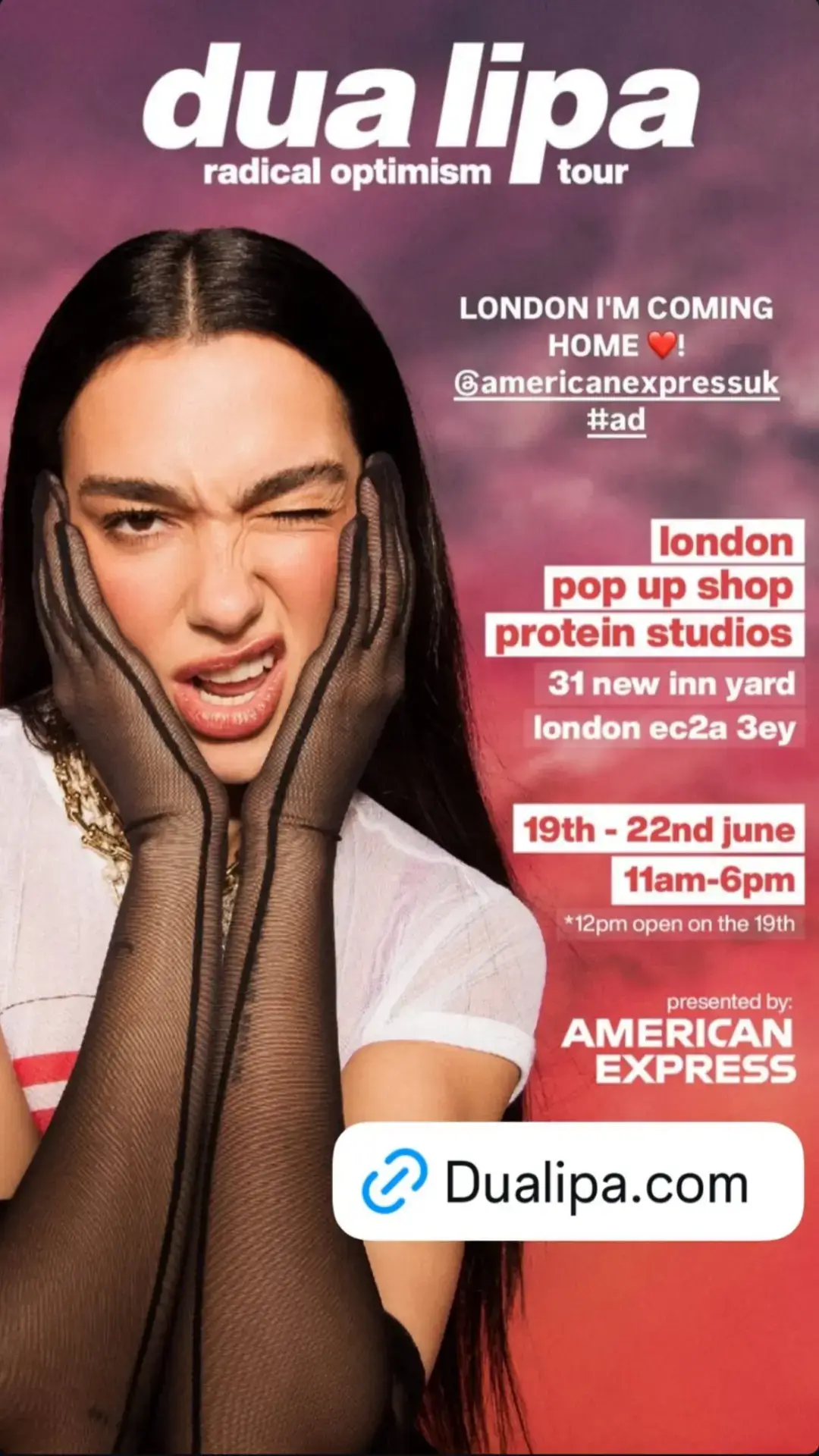 Scroll to read all the details 💕 #london #londonpopup #londonpopups #popup #popups #popupsinlondon #popupinlondon #ugc #ugccreator #events @Dua Lipa @American Express 