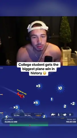 College student gets the biggest plane win in history 😳 #kickstreaming 