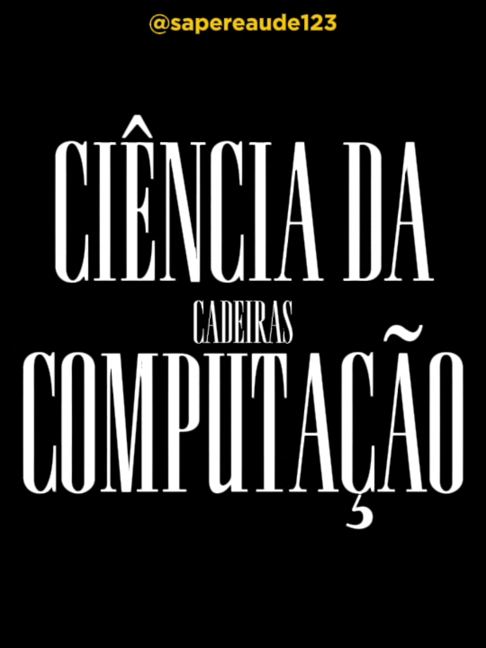 CADEIRAS DE CIÊNCIA DA COMPUTAÇÃO #video #shorts #tiktok #edit #cienciadacomputacao #computer #Science #ciencia #computação #computerscience 