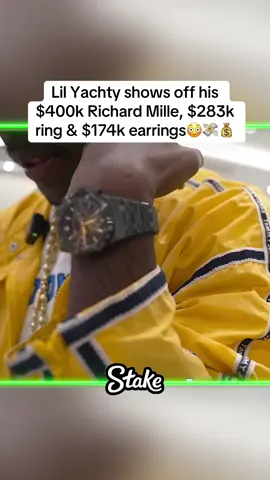Lil Yachty shows off his $400k Richard Mille, $283k ring & $174k earrings😳💸💰 #Raud #lilyachty #americandream #americandreammall #rap #artist #rapper #live #twitch #fyp #viral #watch #ap #aproyaloak #rolex #richardmille 