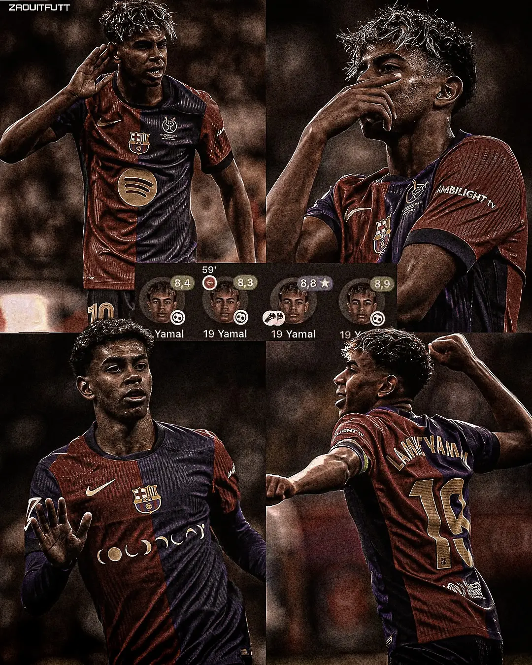 #fcbarcelona #Lamine #champions || Lamine yamal vs Real Madrid 24/25 🔥 The image captures a pivotal moment in the rise of young star *Lamine Yamal*, who delivered outstanding performances in El Clásico matches against Real Madrid during the 2024-2025 season. --- 🌟 Lamine Yamal’s Brilliance in El Clásico On *October 26, 2024*, Yamal scored a stunning goal in the 77th minute, becoming the *youngest player ever to score in El Clásico*, at just *17 years and 106 days* old.  This goal came in Barcelona’s *4-0* dominant victory at the Santiago Bernabéu, ending Real Madrid’s *42-game unbeaten run* in La Liga. --- 🏅 Yamal’s Match Ratings In that iconic match, Yamal received a *9.0/10* performance rating, ranking among the best on the pitch alongside stars like Lewandowski and Raphinha. --- 🧠 His Influence on the Game Yamal’s performance wasn’t just about individual brilliance—it shifted the flow of the match, strengthening Barça’s lead and frustrating Madrid’s comeback efforts. --- 🏆 A New Legend in the Making This kind of display proves that Yamal is more than just a promising talent—he’s becoming a *game-changer* who thrives under pressure in the biggest games. --- This image immortalizes his El Clásico impact, marking the *beginning of what could be a legendary career* in world football.