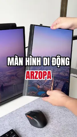 Màn hình rời di động ARZOPA làm màn hình phụ đúng là cứu cánh cho góc làm việc của tui luôn á, nhẹ gọn dễ mang đi mà cắm phát là dùng liền, giúp mở rộng không gian làm việc và giải trí tiện quá chừng luôn mọi người ơi 👌🏻💻  #manhinhdidong #manhinhphu #manhinharzopa #arzopa #namoinam 