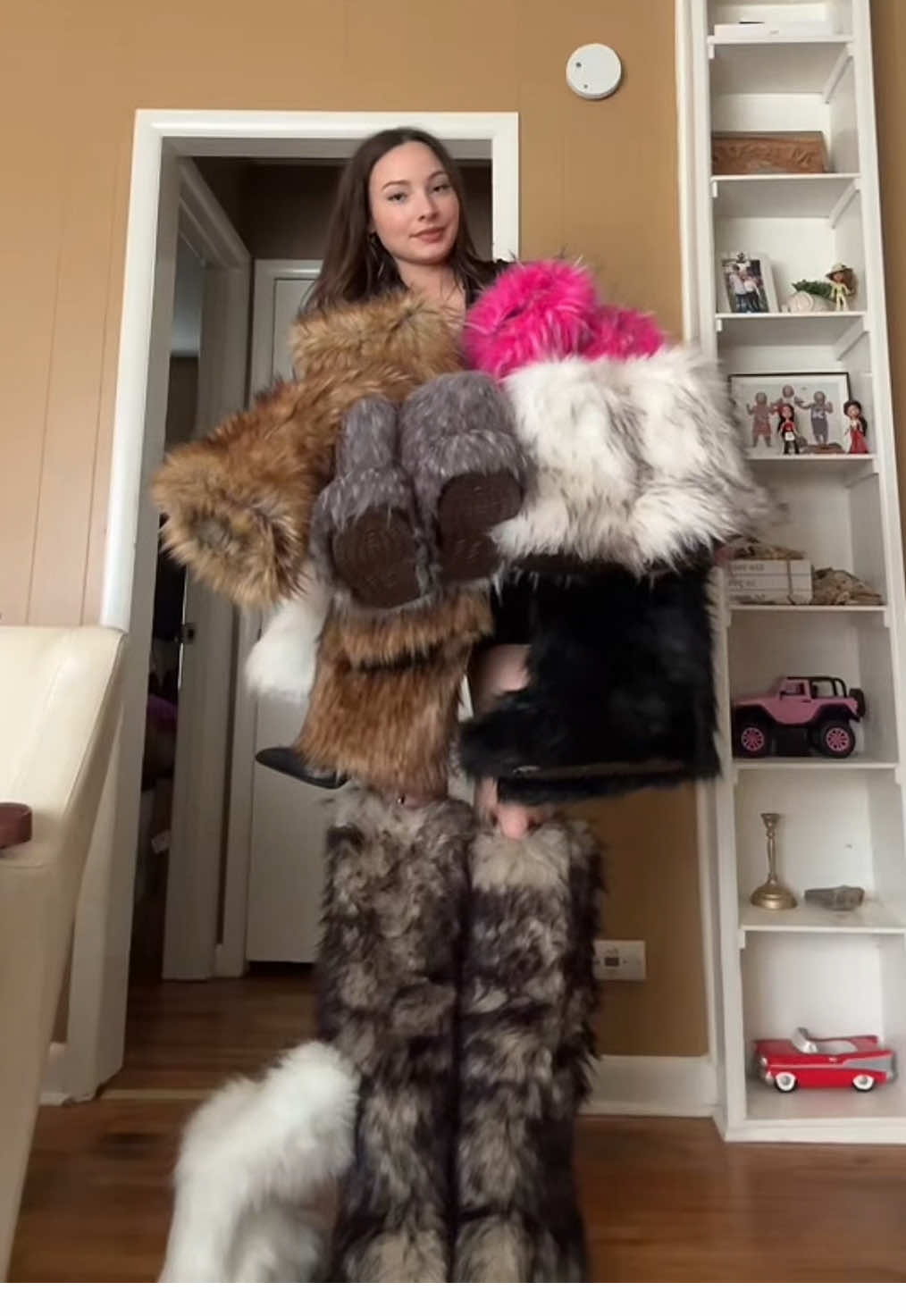 Replying to @abby trying all all of my fur boots minus one pair that I gave to my sister #furboots #fur #y2k #tryonhaul #review 