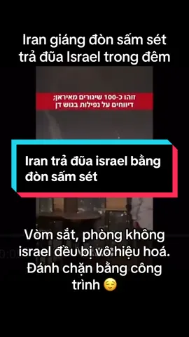 Tehran phóng hàng trăm tên lửa đạn đạo trong đòn tấn công trả đũa Tel Aviv. Một số quả đạn đã vượt qua được lưới lửa phòng không trứ danh của Israel. Vệ binh Cách mạng Hồi giáo Iran cho hay, quân đội nước này đã tiến hành chiến dịch mang tên 