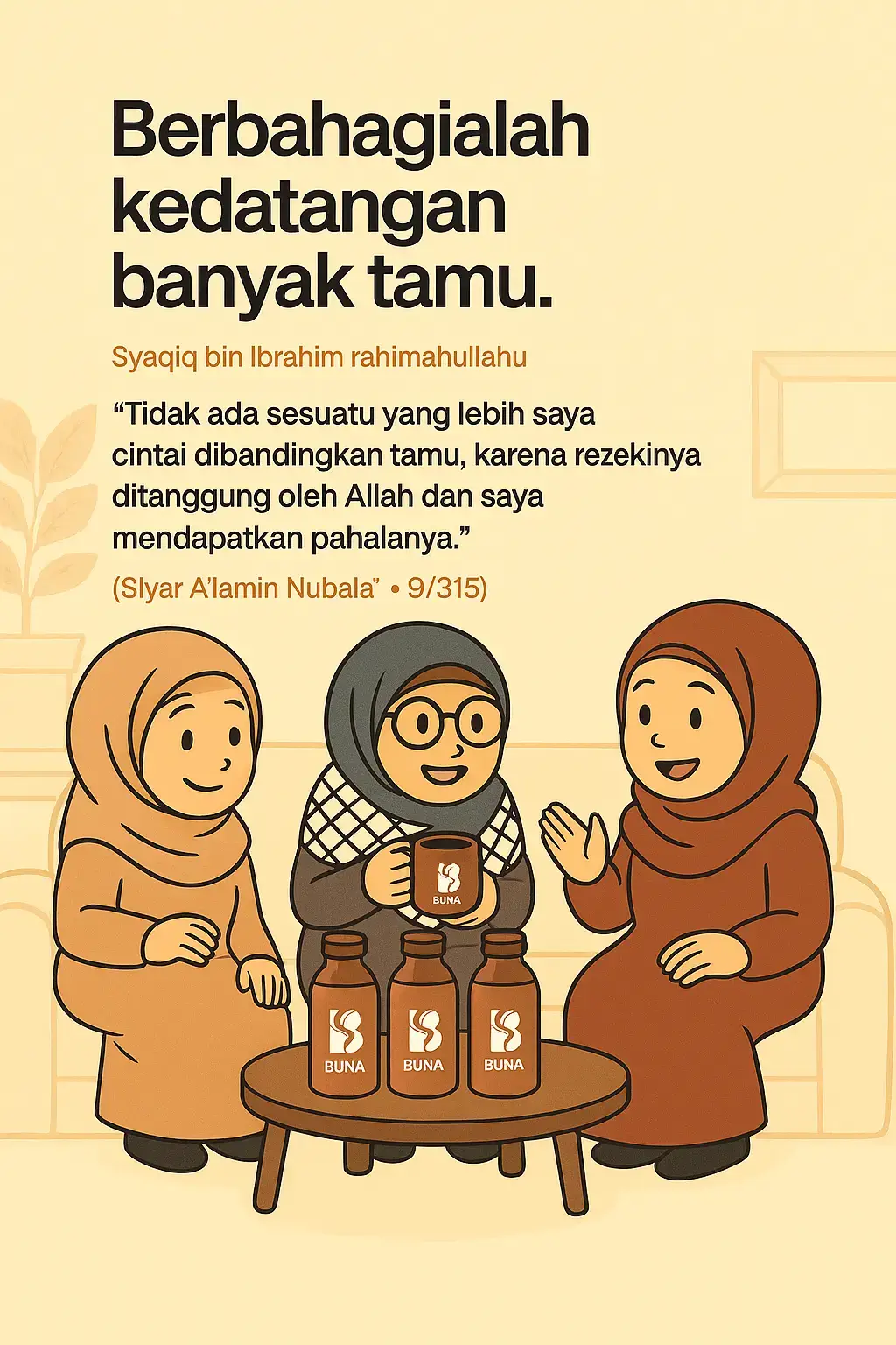 Kebaikan berlipat ganda saat berbagi. Kedatangan tamu adalah pintu rezeki dan pahala. Jadikan setiap pertemuan lebih berkesan dengan kelezatan Kopi Buna yang pas untuk disajikan bersama 🤗☕ 🛒 DM / kunjungi inseutageuram tokokopibuna.bekasi1 🛵 Jabodetabek #coffee #kopi #ngopi #coffeelover #커피 #selfreminder #islamicquotes #tokokopibuna #bekasi #bekasihits #