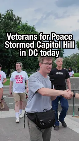 Veterans for Peace protested Trump’s $100 million parade at Capitol Hill today.