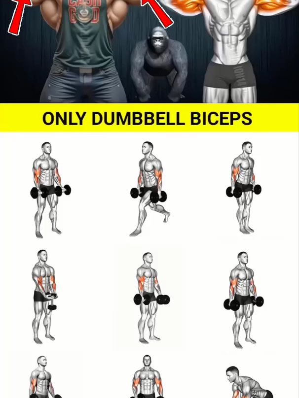 Effective Dumbbell Biceps Workout ✅ #GymTok #muscle #exercise #Fitness #workout #workoutroutine #workouttips #fit #Biceps #bicepsday