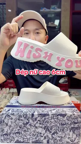 Dép nữ Wish you cực đẹp cực dễ thương tăng chiều cao 6cm, siêu nhẹ, siêu êm mà giá chỉ 90k thôi ạ #manhgiay #manhbangiay #depnu #depthoitrang #depquaingang #depdecao 