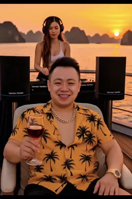 Hoàng hôn trên vịnh hạ long 😍😍😍#video #trend #hạlong #viralvideo #videoAI 